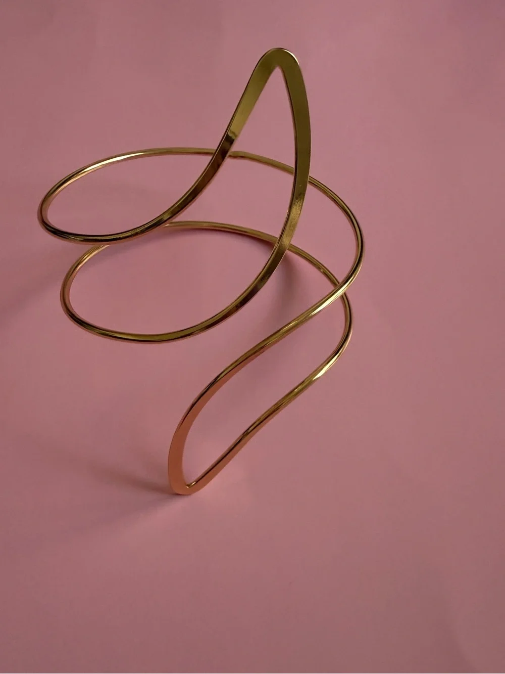Gold Spiral Arm Cuff Bracelet - Women Accessories